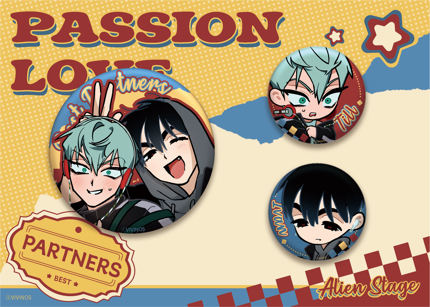 Partner Double Acrylic Badge Set (Ivan & Till Ver.)