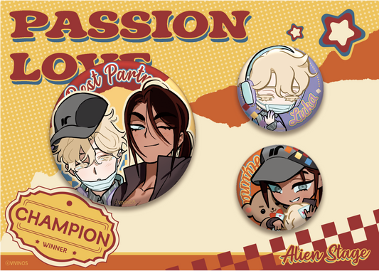 Partner Double Acrylic Badge Set (Luka & Hyuna Ver.)