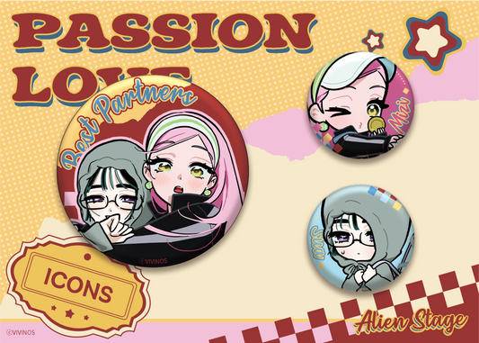 Partner Double Acrylic Badge Set (Mizi & Sua Ver.)